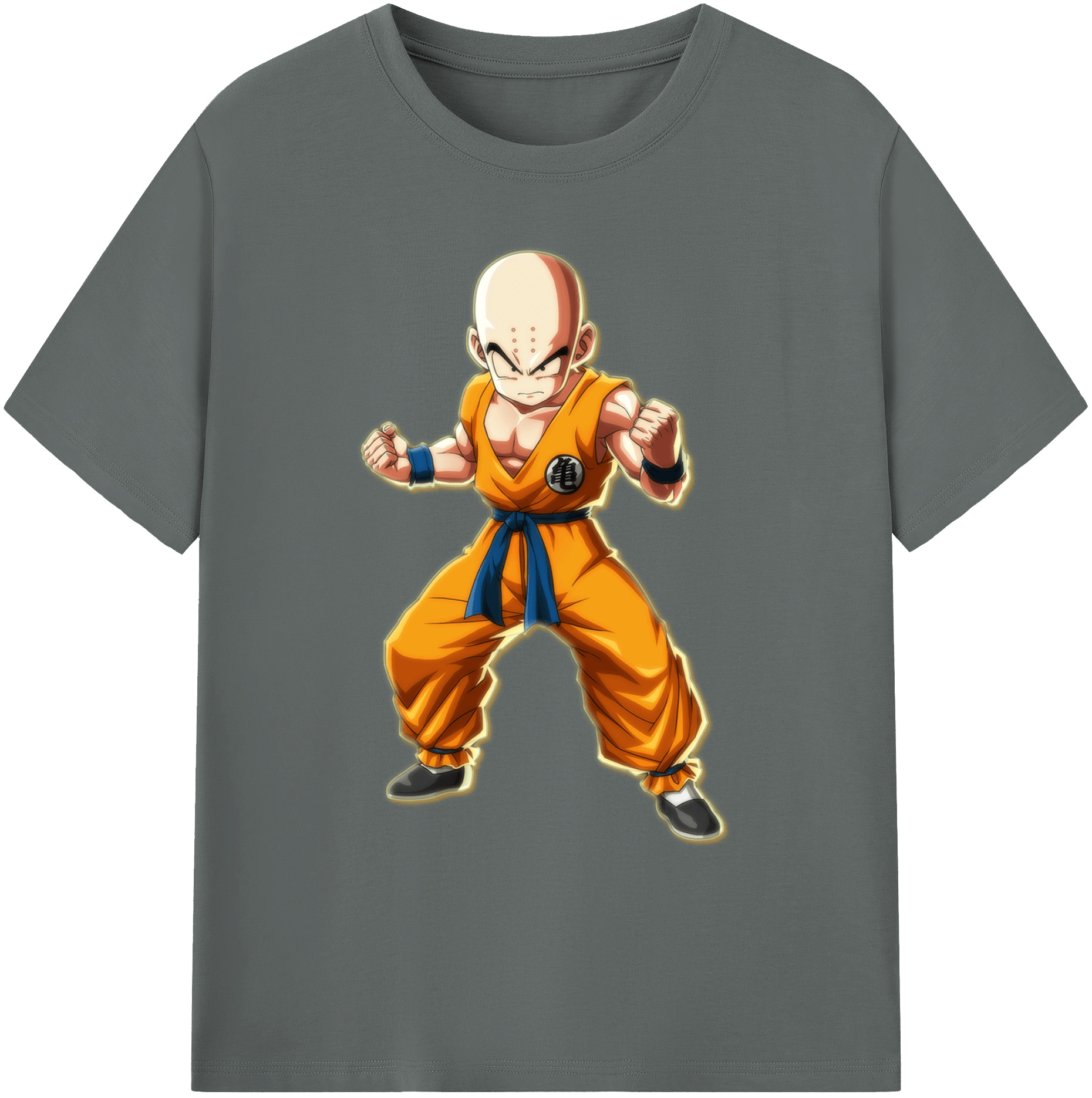 （画像用） ドラゴンボール クリリン DRAGON BALL krillin 綿100％ メンズ半袖Tシャツ｜肌触りやわらか＆通気性